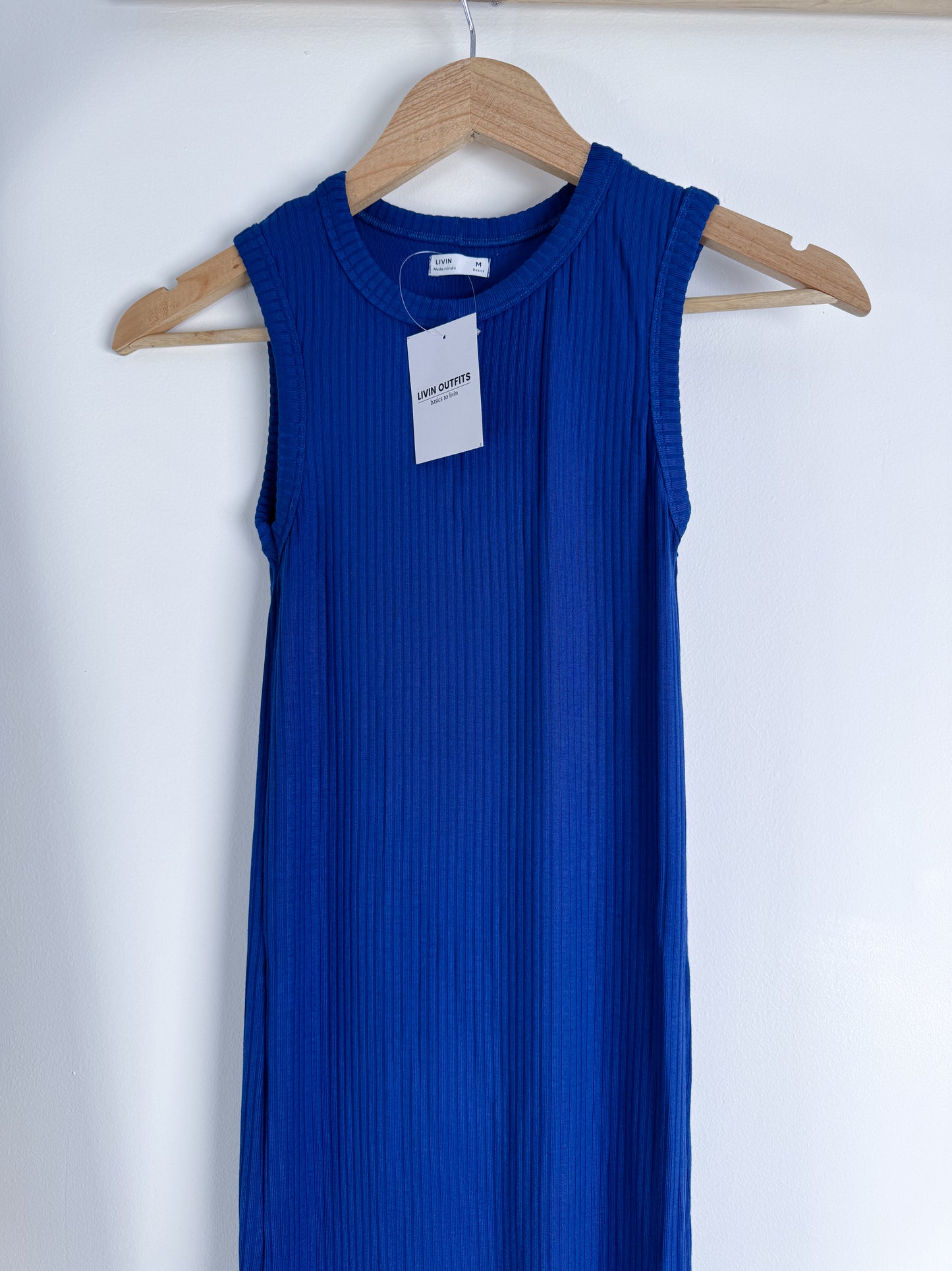Royal Blue Bodycon Dress with Slit