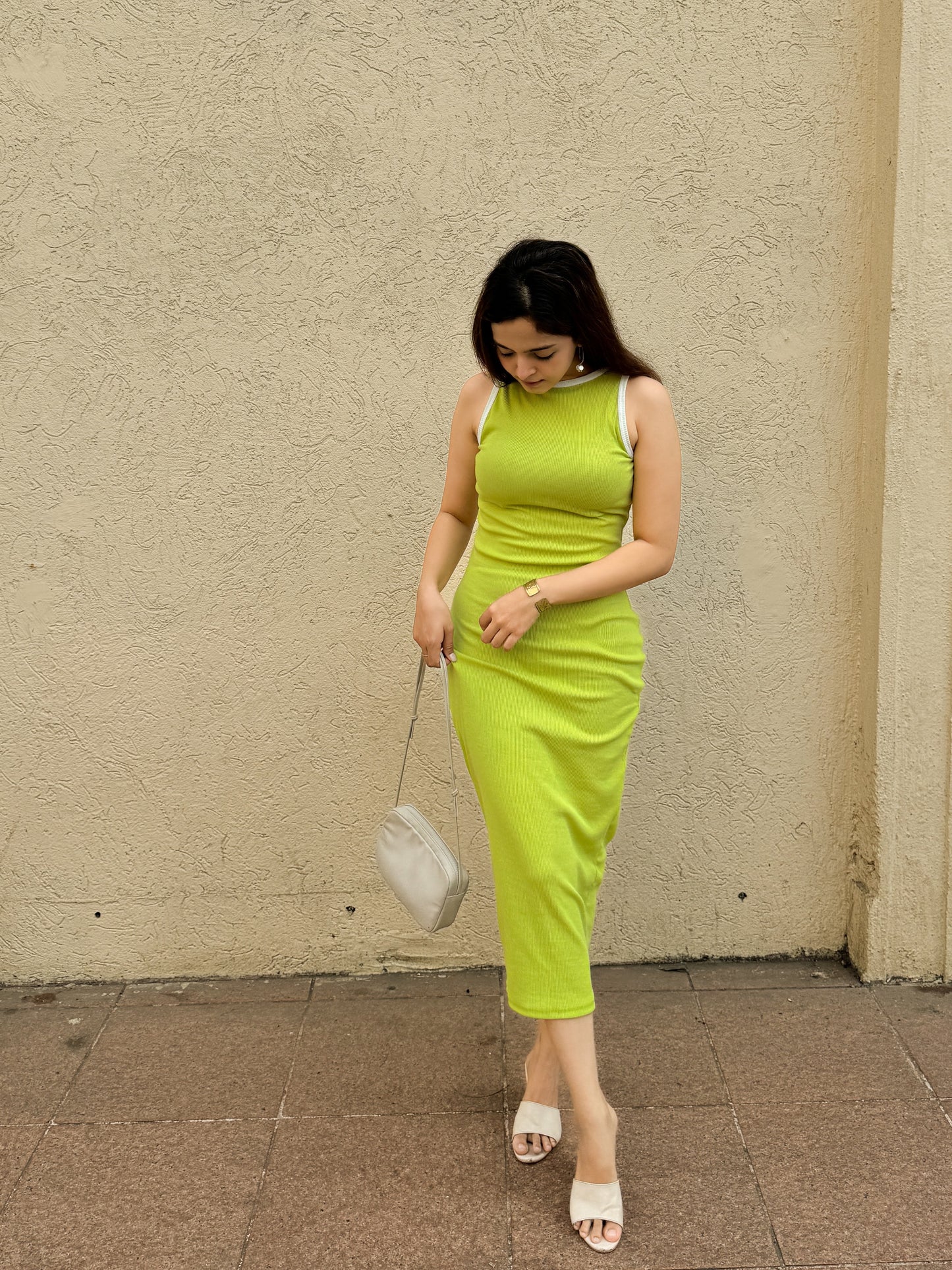 Stretchable Ribbed Bodycon Dress