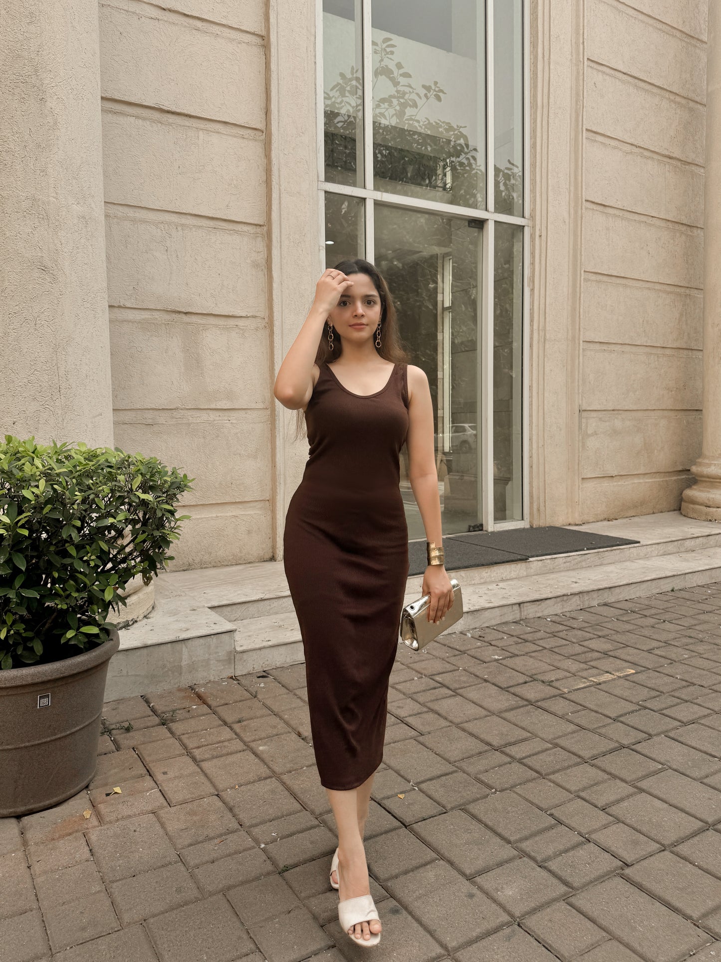 Brown Bodycon Dress