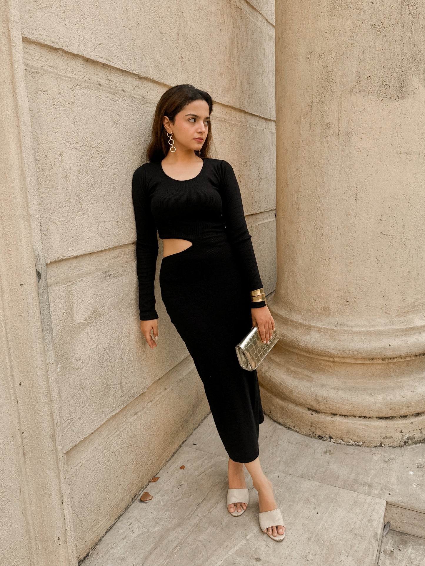 Cutout Full sleeve Bodycon Dress