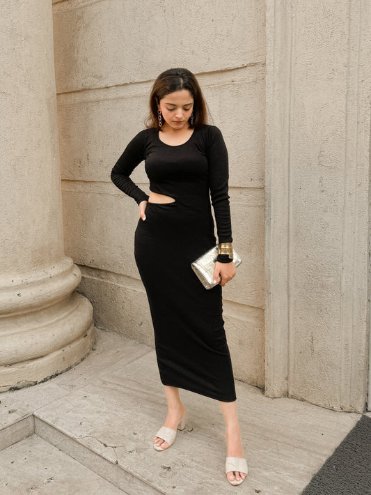 Cutout Full sleeve Bodycon Dress